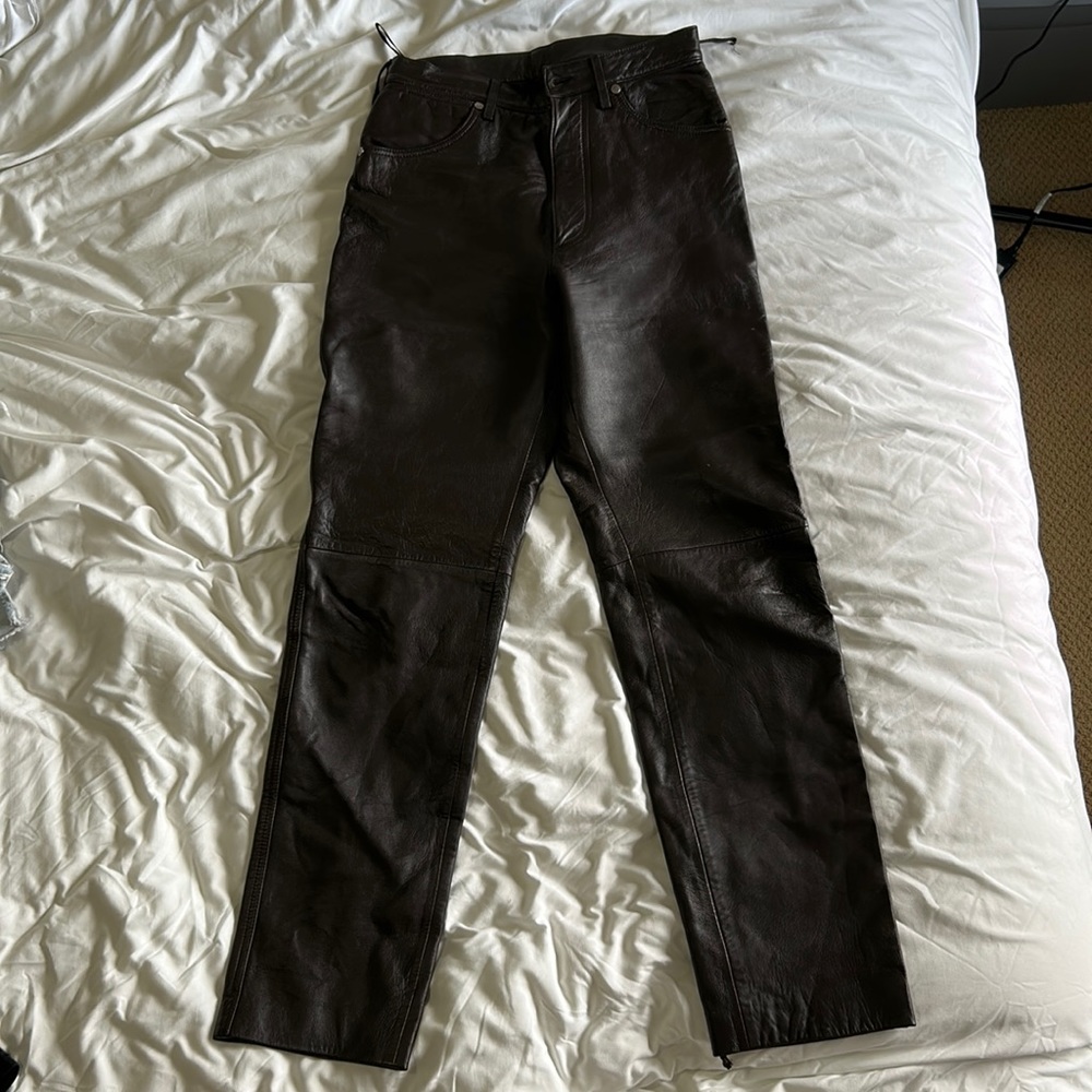 Vintage Wrangler leather pants